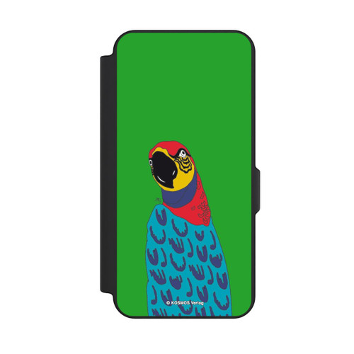 Samsung Galaxy S25 FE NIVOflip Drei Fragezeichen und der Super-Papagei