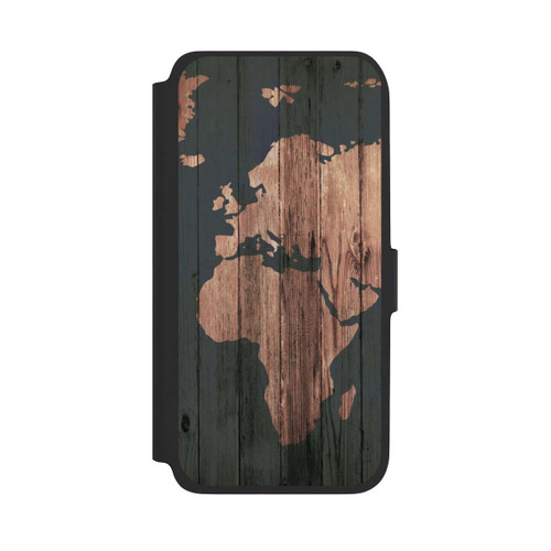 Samsung Galaxy A17 5G NIVOflip Wooden World Map