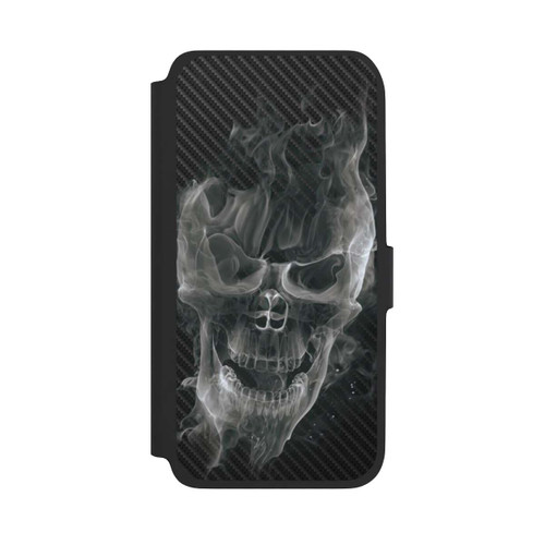 Samsung Galaxy A17 5G NIVOflip rauchender Totenkopf Carbon