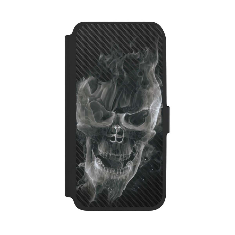 Galaxy A17 5G NIVOflip rauchender Totenkopf Carbon