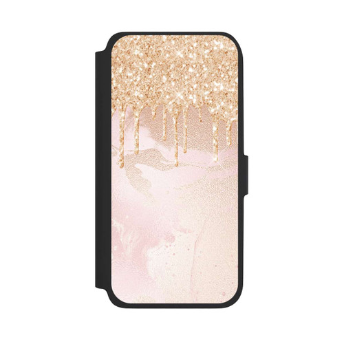 Samsung Galaxy A17 5G NIVOflip  Roségoldener Glitzer Tropfen Look