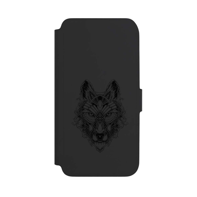 Galaxy A17 5G NIVOflip Wolf Mandala ohne Hintergrund