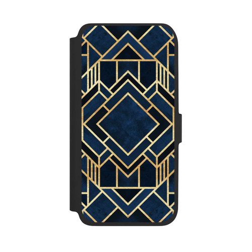 Samsung Galaxy A17 5G NIVOflip Kunst Deko Blau Golddruck