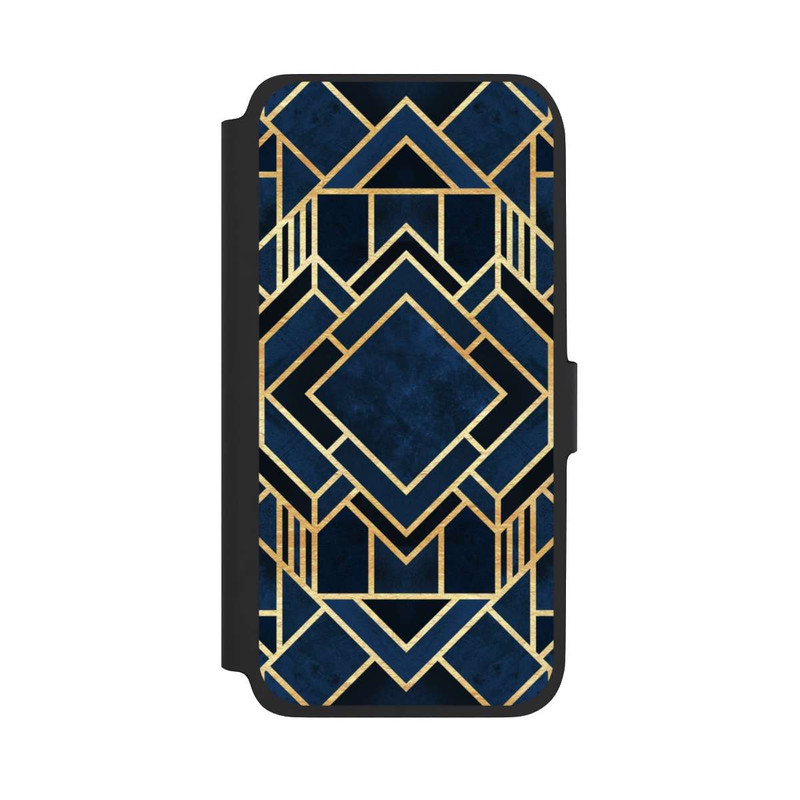 Galaxy A17 5G NIVOflip Kunst Deko Blau Golddruck