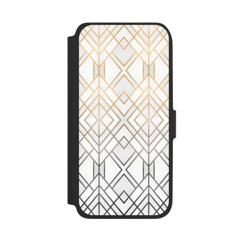 Galaxy A17 5G NIVOflip Gold und Grauer Geo Golddruck