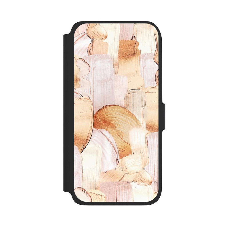 Galaxy A17 5G NIVOflip Weiß/Gold Pinsel Muster