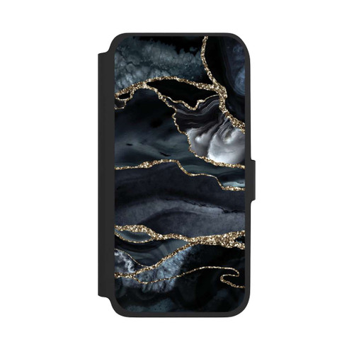 Samsung Galaxy A17 5G NIVOflip Dark Marble Gold Glitter Look