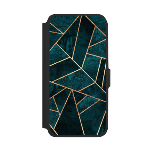 Samsung Galaxy A17 5G NIVOflip Tief Blaugrün Stein Gold Druck
