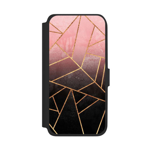 Samsung Galaxy A17 5G NIVOflip Pinker und Schwarzer Stein Gold Druck