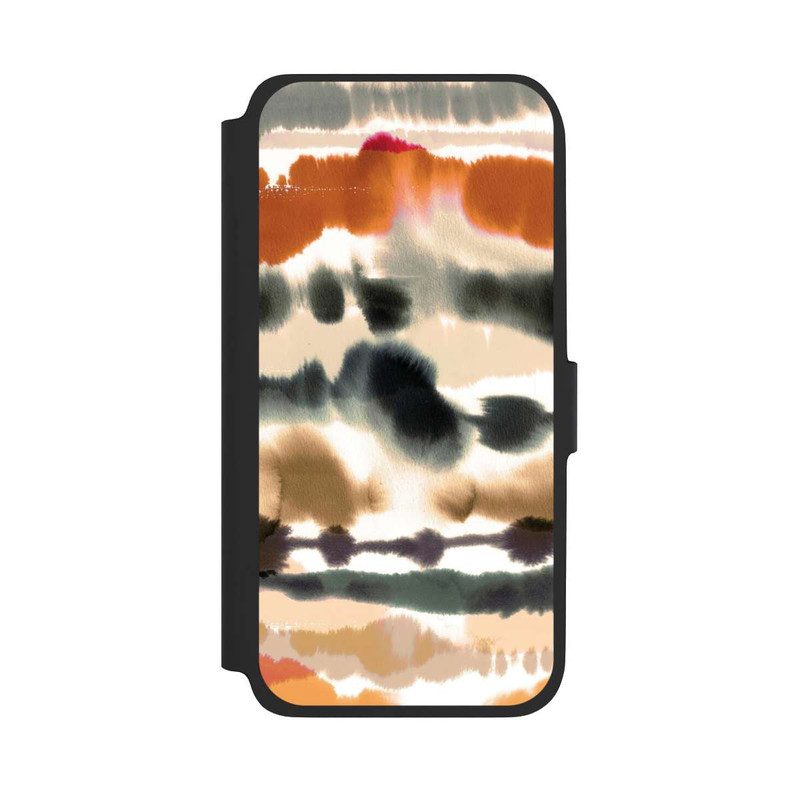 Galaxy A17 5G NIVOflip Weiche nautische Aquarelllinien Orange