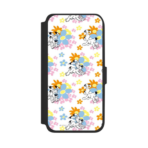 Samsung Galaxy A17 5G NIVOflip Idéfix sur fleurs colorées