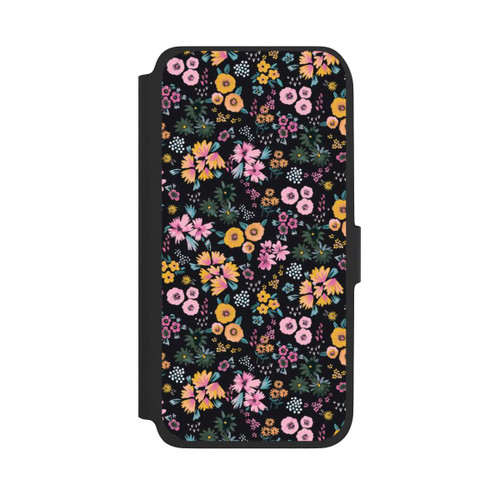 Samsung Galaxy A17 5G NIVOflip Kleine bunte Blumen Schwarz 2