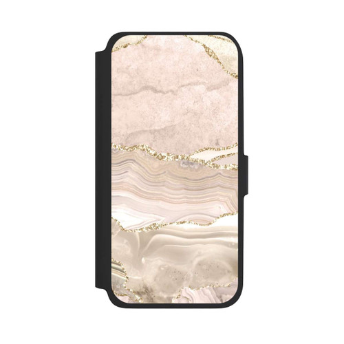 Samsung Galaxy A17 5G NIVOflip Marmor rosa-goldene Streifen