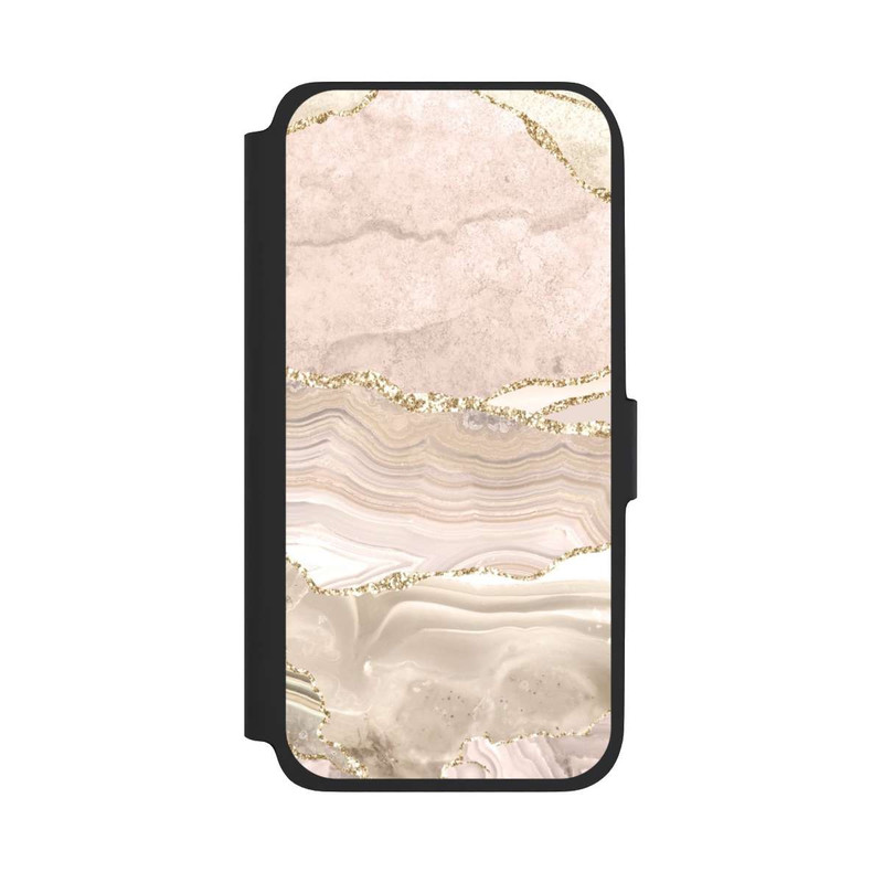 Galaxy A17 5G NIVOflip Rayures marbrées or rose