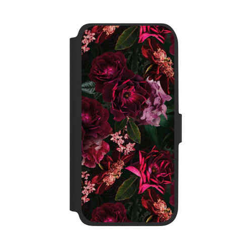 Samsung Galaxy A17 5G NIVOflip Dark Red and Pink Flowers