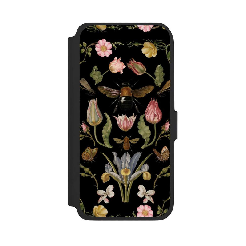 Galaxy A17 5G NIVOflip Fleurs Sauvages et Abeilles Fond Noir