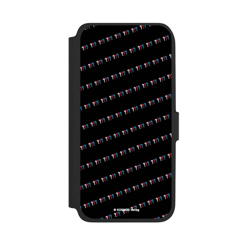 Galaxy A17 5G NIVOflip Drei Fragezeichen Muster Schräg