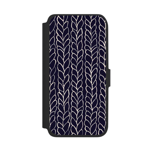 Samsung Galaxy A17 5G NIVOflip Wool Braids Drawings Navy
