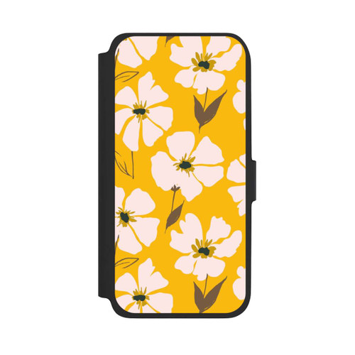 Samsung Galaxy A17 5G NIVOflip Blumenwiese auf Gelb Ocker