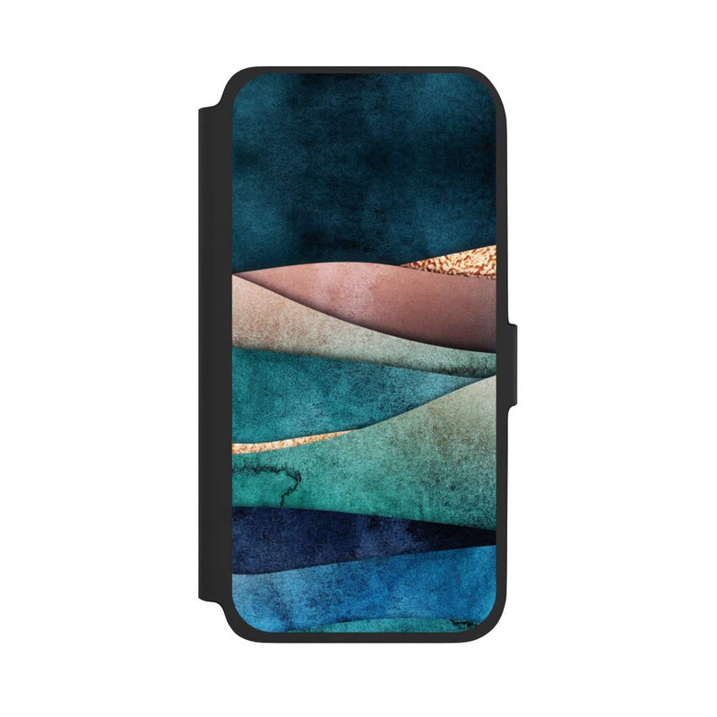 Galaxy A17 5G NIVOflip Blau-Goldene Wellen