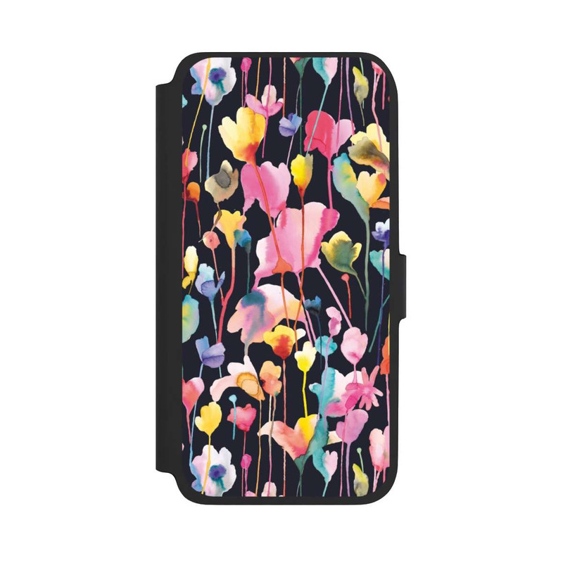 Galaxy A17 5G NIVOflip Wildblumen schwarz