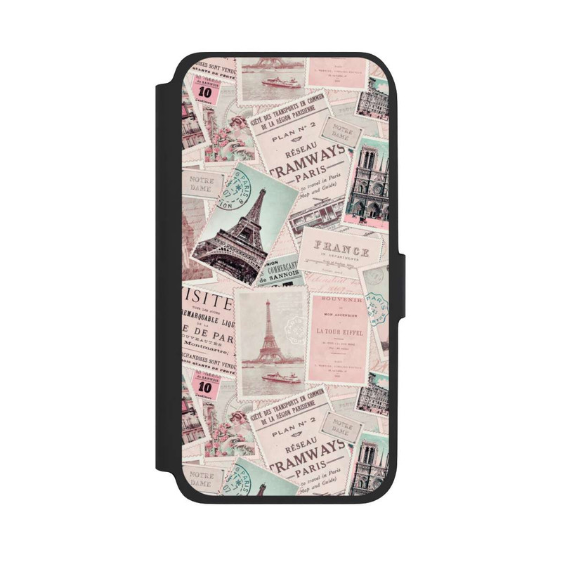 Galaxy A17 5G NIVOflip Vintage Paris Postcards Pattern