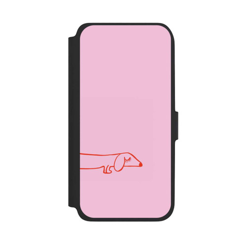 Samsung Galaxy A17 5G NIVOflip Dachshund Illustration Pink