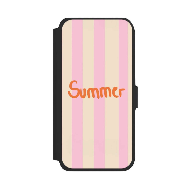 Galaxy A17 5G NIVOflip Summer- Rosa und Orange Streifen Hintergrund
