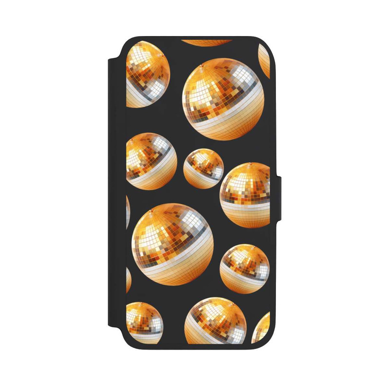 Galaxy A17 5G NIVOflip Discokugel Party Gold Orange Transparent mit KI