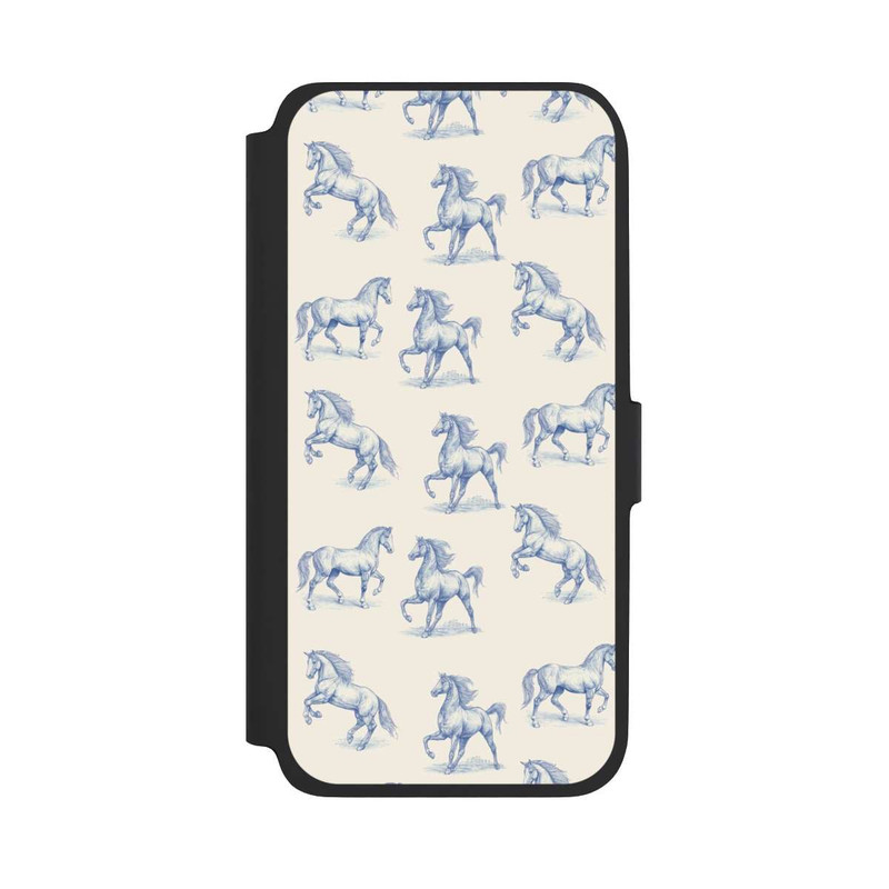 Galaxy A17 5G NIVOflip Horses Pattern Toile de Jouy mit KI