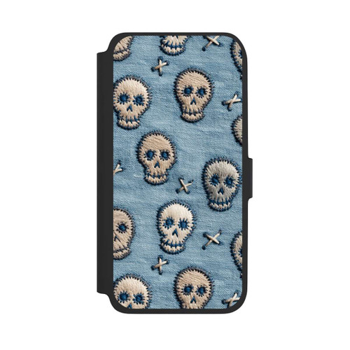 Samsung Galaxy A17 5G NIVOflip Skulls on Jeans Pattern
