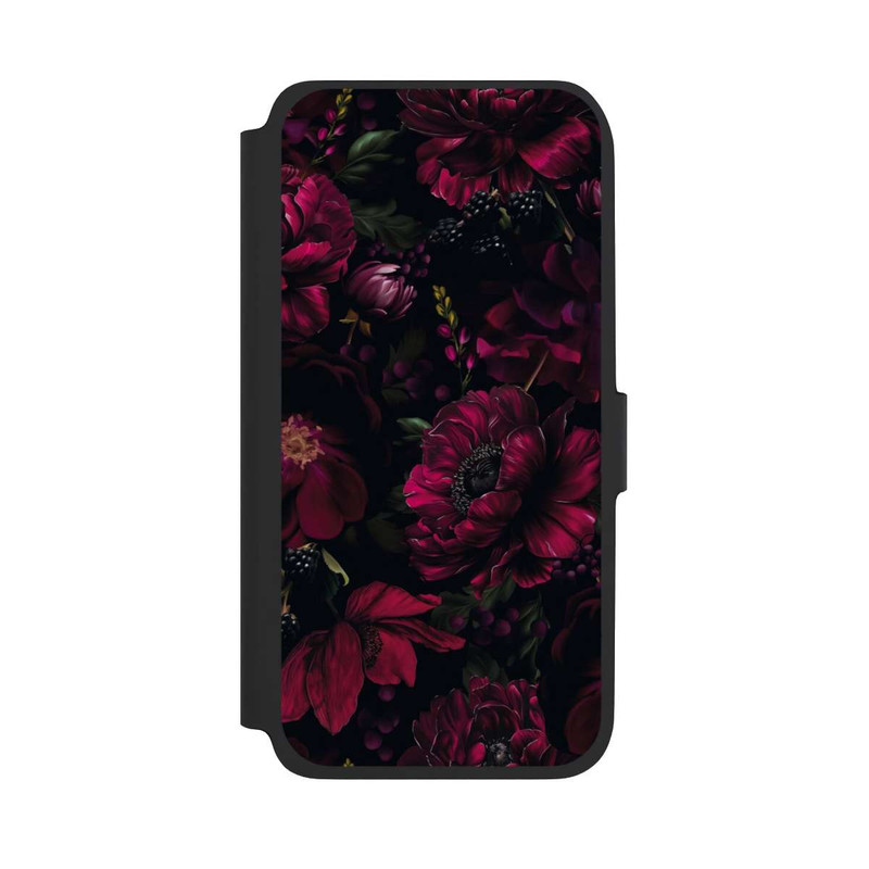 Galaxy A17 5G NIVOflip Dunkle Rote Blumen Liebe