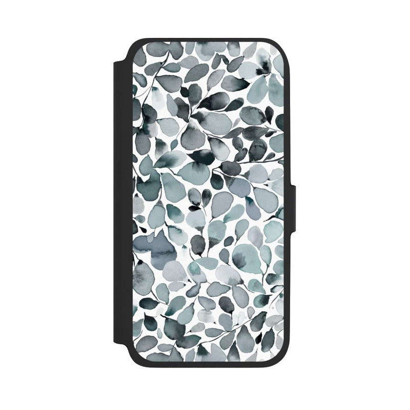 Galaxy A17 5G NIVOflip Eukalyptus Aquarell Blätter Grau
