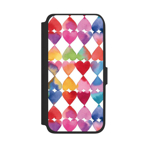 Samsung Galaxy A17 5G NIVOflip Colorful Watercolor Hearts Pattern