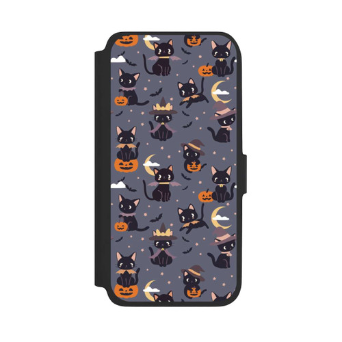 Samsung Galaxy A17 5G NIVOflip Cute Halloween Witch Cats and Pumpkins