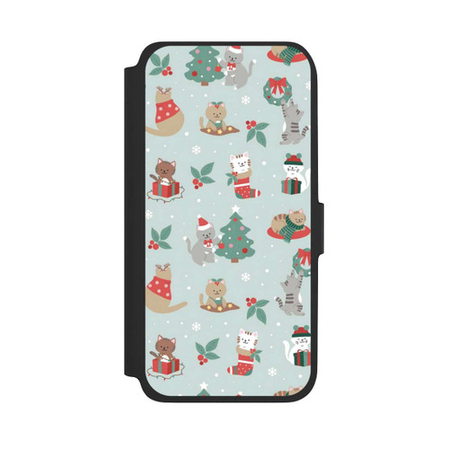 Samsung Galaxy A17 5G NIVOflip festliche Katzen im Winterwunderland