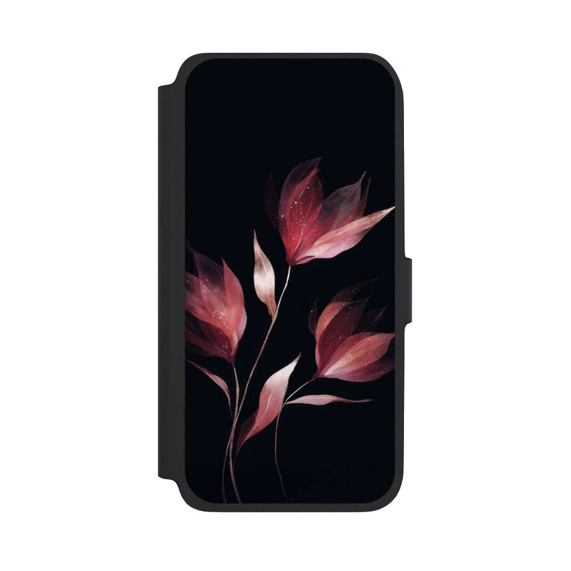 Galaxy A17 5G NIVOflip Burgunderrote Blume Negativ