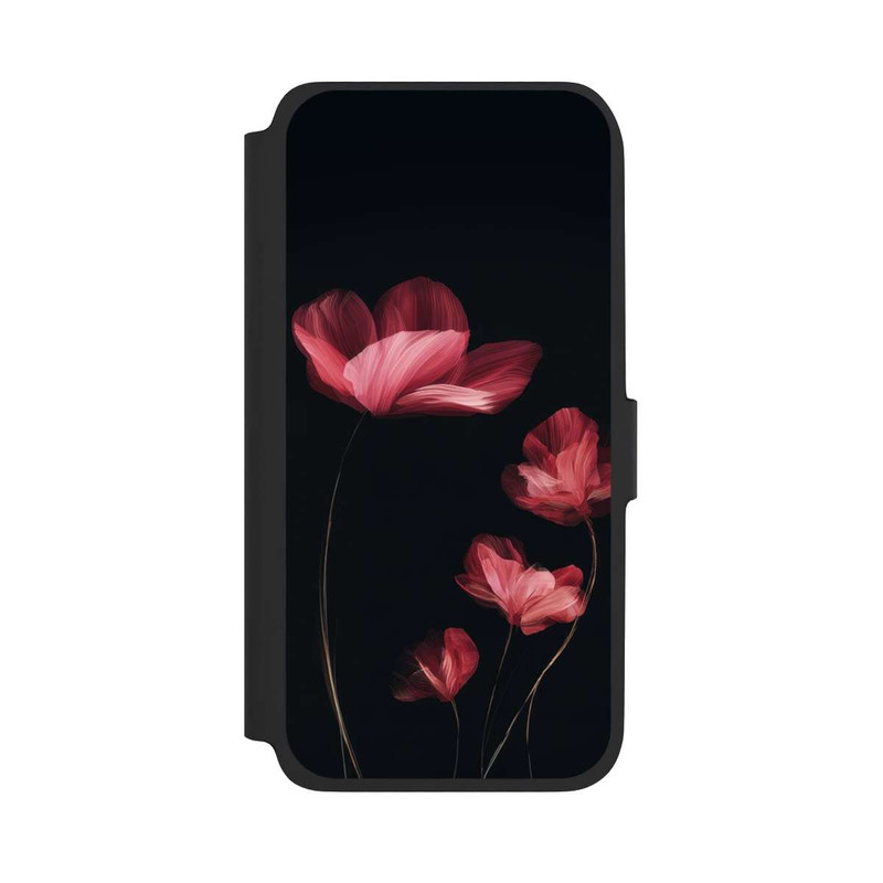 Galaxy A17 5G NIVOflip Burgunder Blüten schwarz
