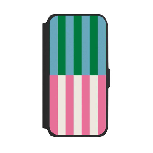 Samsung Galaxy A17 5G NIVOflip Motif Rayé Vert Rose