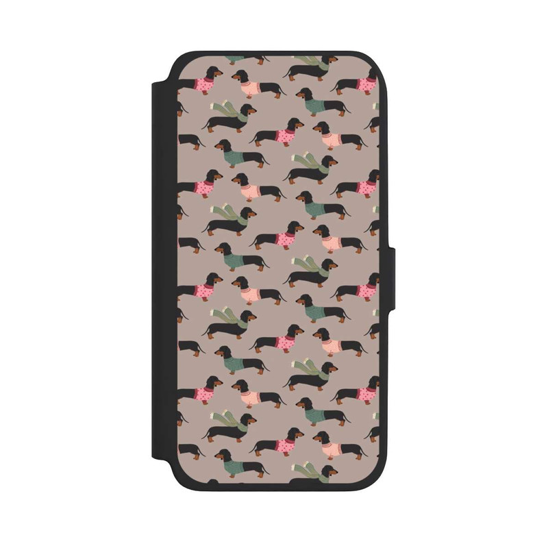 Galaxy A17 5G NIVOflip Dackel Muster Winter