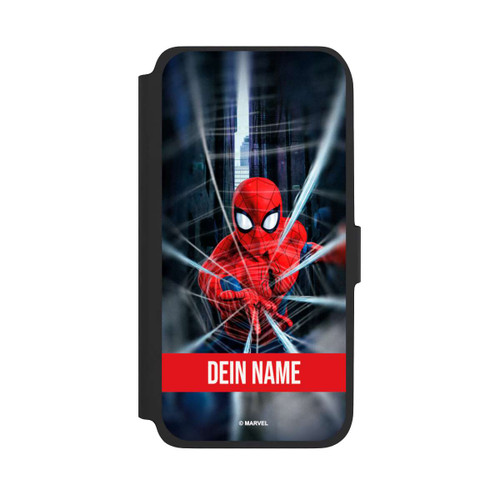 Samsung Galaxy A17 5G NIVOflip Spiderman Webs in Action Personalisierbar