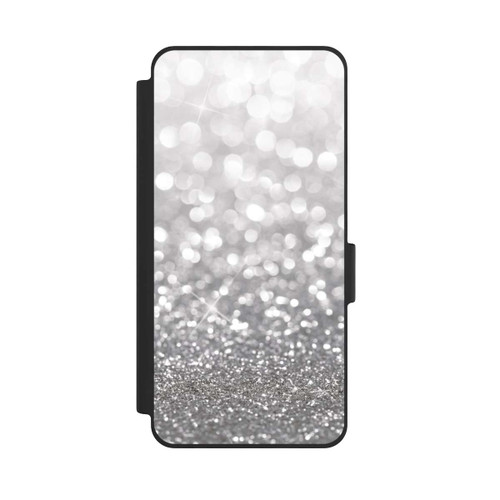 Samsung Galaxy S26 NIVOflip Pluie de Paillettes Argentées Look