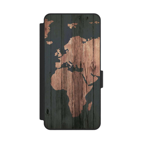 Samsung Galaxy S26 NIVOflip Wooden World Map