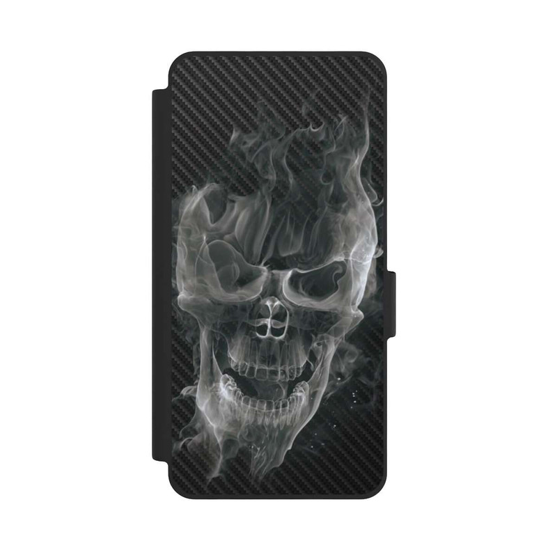 Galaxy S26 NIVOflip Smoke Skull Carbon
