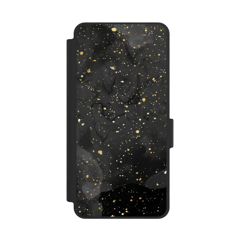 Samsung Galaxy S26 NIVOflip Glitzernder Marmor-Schwarz-Gold-Look