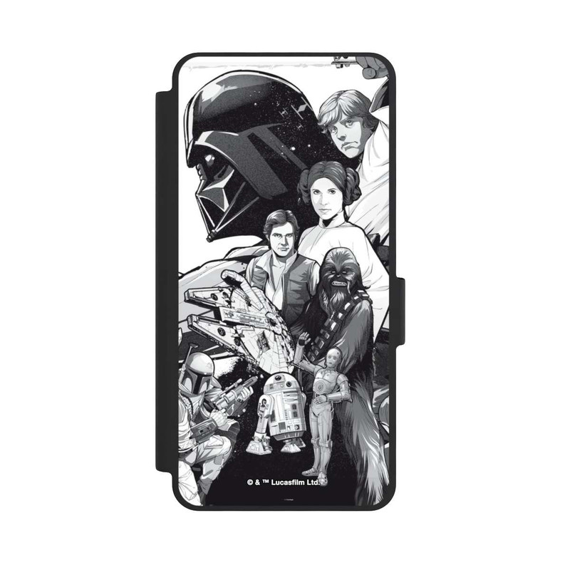 Galaxy S26 NIVOflip Personnages StarWars - Noir et Blanc