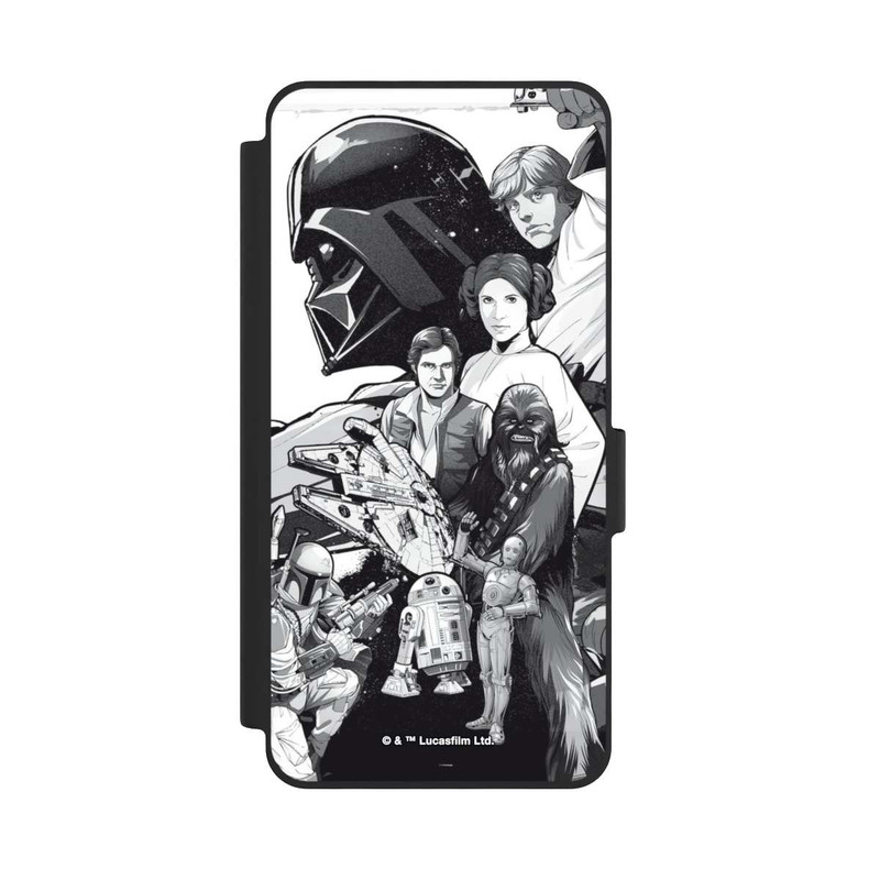 Galaxy S26 NIVOflip Personnages StarWars - Noir et Blanc