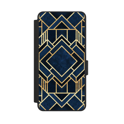 Samsung Galaxy S26 NIVOflip Kunst Deko Blau Golddruck
