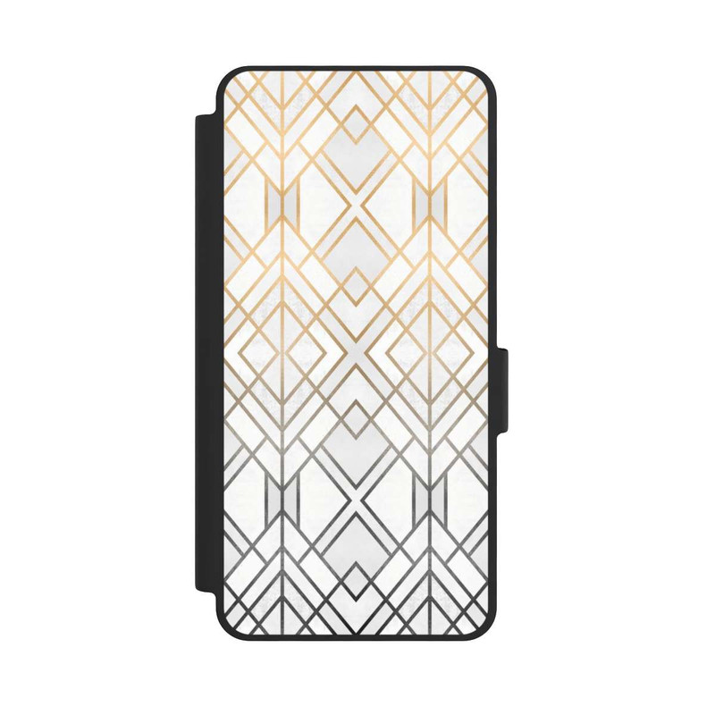 Galaxy S26 NIVOflip Imprimé Geo Gold doré et gris