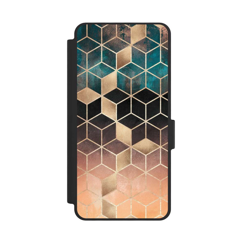 Galaxy S26 NIVOflip Cubes de rêve imprimé doré